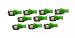 ABN 10x 194 168 2825 T10 5-SMD Green LED Car Lights Bulb