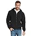 9 Crowns Men's Full Zip Heavy Weight Sherpa Lined Hoodie Sweatshirt