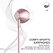 Picun Wireless Headphones 10 Hrs Playback Sport Bluetooth Headphones HiFi Stereo Sound in-Ear Anti-Fall Off Earbuds with Mic, IPX5 Waterproof Magnetic Earphones for Workout Gym Running (Rose Gold)