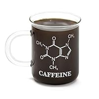 Thumbs Up UK Glass Chemistry Caffeine Mug, One-Size, Clear