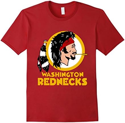 Men's Washington Rednecks T-Shirt Native Pride Change The Name Now XL Cranberry