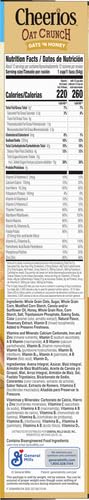 CHEERIOS OAT CRUNCH OATS ‘N HONEY BREAKFAST CEREAL, MADE WITH WHOLE GRAIN, FAMILY SIZE, 24 OZ