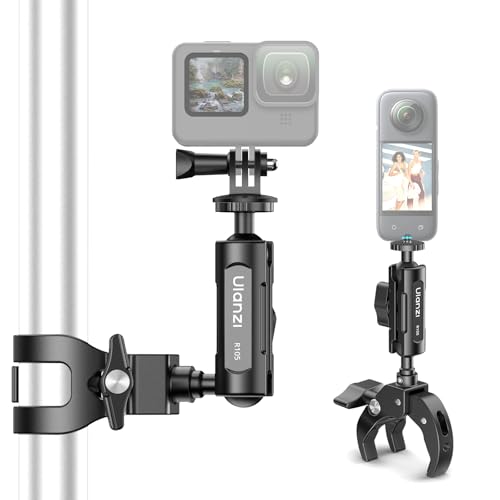 ULANZI R105 Super Clamp Camera Mount with 360° Dual Ball Head Magic Arm, Y-shaped 3-Jaw Design, 1/4 Inch Thread, Action Cam Mount Adapter, Super Clamp for DSLR Camera, Stabilizer, Video Light