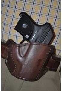 Amazon Com Pro Tech Outdoors Brown Leather Belt Slide Gun Holster For Ruger Lcp 380 Lcp Holster With Laser Sports Outdoors
