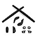 Eye Opening Stuff Replacement Earsocks & Nosepiece Rubber Kits Compatible with Oakley Juliet Sunglasses - Black