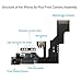 Vimour Proximity Sensor Light Motion Flex Cable with Front Camera, Facing Camera Replacement for iPhone 6s Plus 5.5 inches