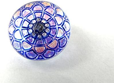 Hand Made Art Czech Glass Buttons "Magic"(color changes) Crystal AB size 8, 18mm, 1pc