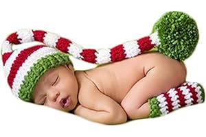 VEDORY Newborn Baby Photography Shoot Photo Props Outfits Crochet Knit Hat Socks for Boy Girls Photo Shoot