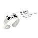 HANFLY Panda ring 925 Sterling silver Fashion Animal Jewelry Adjustable Size (US6)