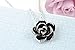 Alisa Fastion Jewelry Thanksgiving Gift Austrian Crystal Platinum Black Rose Necklace