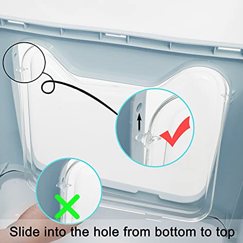 Bolux Foldable Cat Litter Box with Lid, Extra Large Litter Box with Cat