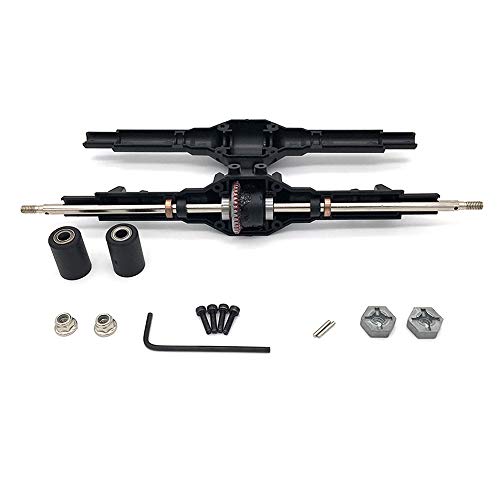 RC Car Spare Parts Rear Axle Rear Gearbox Accessory Parts Set for Vehicles & Remote Control Toys (Black)