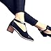 Susanny Women's Vintage Cute T-strap Low Heel Pointed Toe Oxfords Pump Shoes with Buckle