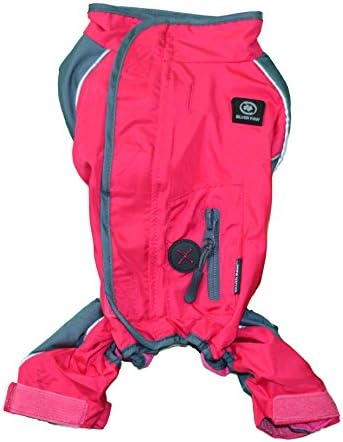 Silver Paw Anti-Odor Plus Anti-Bacterial 16-Inch Dog Full Body Waterproof Rain Suit