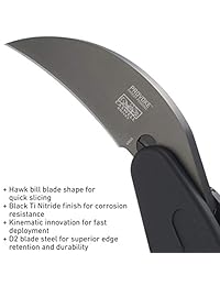 CRKT Provoke Kinematic EDC   Cuchillo de bolsillo plegable, acero D2, bloqueo de seguridad integrado, clip de bolsillo de perfil bajo 4040