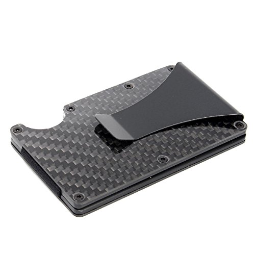 Tles - Outdoor Bag - Slim Carbon Fiber Credit Card Holder Blocking Metal Wallet Money Clip Case Cartridge Clip Fiber Billfold Pocketbook Notecase - 1PCs - Thumbnail 6