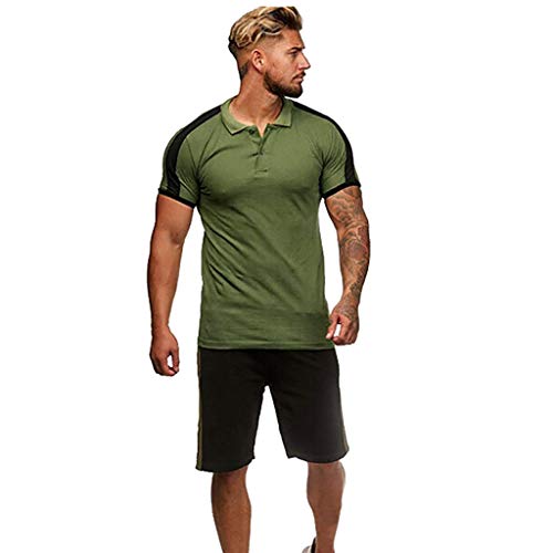 F_Gotal Men Outfits 2 Pieces Fashion Summer Short