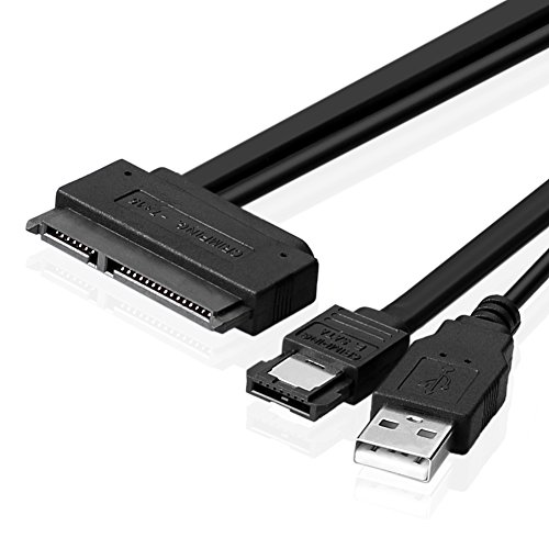 SIENOC 2.5   Hard Disk Drive SATA 22Pin to eSATA Data USB Powered Adapter Cable (SATA 22P to Power ESATA USB adapter)