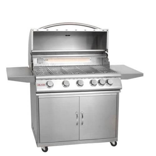 Blaze 40" 5-Burner Grill and Cart Package with Rear Burner - NG
