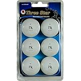 Martin Kilpatrick 3 Star Table Tennis Balls - 6 Pack - 40mm - White - Poly Ping Pong Balls - Excellent Quality