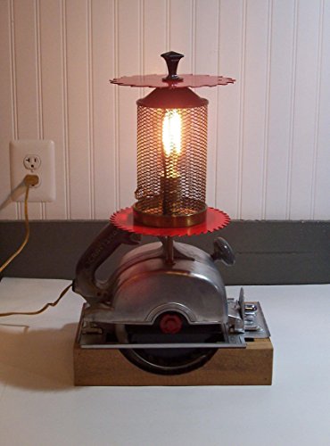 Vintage Craftsman Circular Saw Electric Table Lamp. Repurposed one-of-a-kind 'Man Cave' Table or Desk Lamp. Free Shipping In USA. No International Shipping.