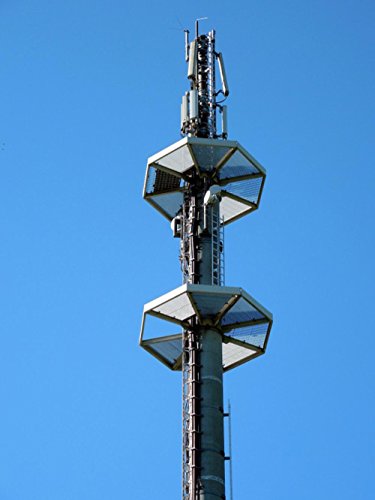 Quality Prints - Laminated 24x32 Vibrant Durable Photo Poster - Radio Transmitter Reception Antennas Broadcast Radio Antenna Communication Send Received On Telecommunications Transmission Tower