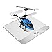Leegor Mini RC Infraed Induction Helicopter Aircraft Flashing Light Electric Flying Toys For Kids USB Charged Airplanes Birthday Present Christmas Gift (Blue)