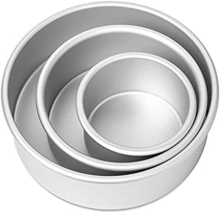 I R Enterprises Aluminium Round Cake Pan/Mould Bakeware Tool - 4, 5 & 6 Inches (Set of 3 Pieces)