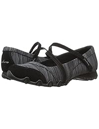 Skechers Women's Bikers-Ripples Mary Jane Flat Women's Bikers-Clocked Mary Jane Flat NO Memory Foam