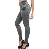 Eastabile Womens' Jeans Printed Slim Denim Jeggings Leggings Stretchy Pencil Pants