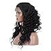 Eayon Hair Brazilian Remy Curly Wigs with Baby Hair Glueless Human Hair Lace Front Wigs for Women 130% Density Natural Color 16 Inches