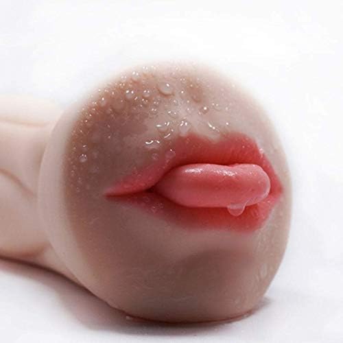 JX Double Head Male Aircraft Cup Blowjob Lips Inverted Model A-D-ULT Men's Sěx MāstÜRbÂTōr Two Sizes Optional Jeans,L