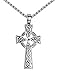 Aoiy Stainless Steel Celtic Cross Irish Knot Pendant Necklace, Unisex, 21