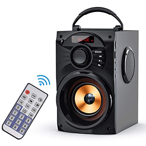 E I F E R Portable Bluetooth Speaker Subwoofer Heavy Bass Wireless Outdoor Speaker MP3 Player Line in Speakers Support Remote Control FM Radio TF Card LCD Display for Home Party Phone Computer PC
