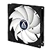 ARCTIC F14 PWM - 140 mm Case Fan, PWM-Signal regulates Fan Speed, Quiet Motor, Computer, Fan Speed: 200-1350 RPM - Black, White