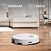 Lefant M300 Robot Vacuum Cleaner for Hardwood Floors, Pet Hair, Robotic Vacuum Cleaners for Medium-Pile Carpets, Powerful Suction, Quiet, Thin, White