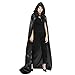 WESTLINK Cloak with Hood Costume Hooded Cape Cosplay For Men Women Kids (Black, XL)