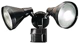 Heath/Zenith HZ-5412-BZ-D Heathco Hz-5412-Bz Security Light, 120 Vac, 300 W, Halogen, Medium (E26), 150 W, Bronze