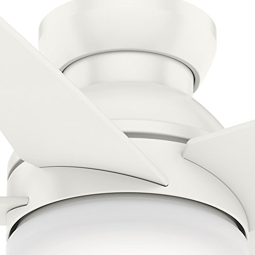 Casablanca Indoor Low Profile Ceiling Fan with LED Light and wall control - Isotope 44 inch, White, 59350 - Thumbnail 5