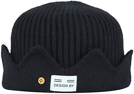 Autumn and Winter Wool Hats Knit Hats American Drama River Valley Town with The Same Paragraph American College Style Crown Knit hat Wool Unisex Warm Skiing Black