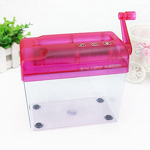 Home Mart Office MiNi Manual Type Shredder Hand Shredder Hand Shredder Cross Cut - Thumbnail 3