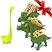 Dinosaur Taco Holder Set by East World - Tacosaur Tribe with BrontoSpoon Ladle - 3x Dino Stands for 6x Jurassic Tacos! Triceratops Taco Stand Holder, Taco Truck or Kids Plastic Novelty Taco Plates