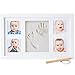 Baby Handprint Kit by Little Hippo |Deluxe Size + NO Mold| Baby Picture Frame & Non Toxic Clay! Baby Footprint kit, Perfect for Baby Boy Gifts, and Baby Girls Gifts! (White, Deluxe)