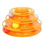 Evalan Cat Tower -Moving Ball Tracks Cat Toy for Cat Exercise and Cats Entertained,Suitable for Multiple Cats,Cat Toys Interactive