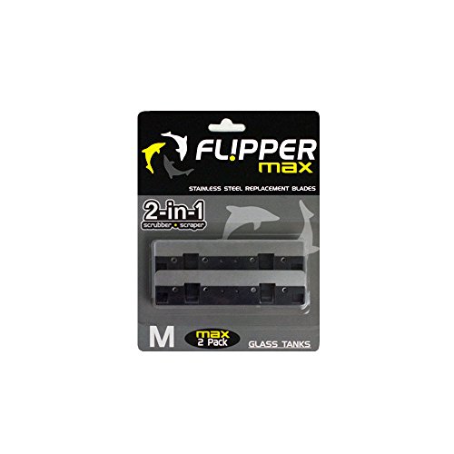 Flipper 2 Piece Stainless Steel Replacement Blade for Glass Tanks