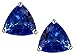 Star K Sterling Silver Trillion 7mm Earring Studs