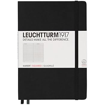 Leuchtturm1917 Classic Hardcover Squared Medium Notebook Black