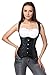 Charmian Women's Spiral Steel Boned Brocade Waist Cincher Underbust Corset Vest