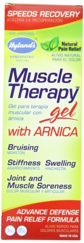 Hyland's Muscle Therapy Gel with Arnica, Natrual Joint and Muscle Soreness Advanced Defense Pain Relief, 3 Ounce (Pack of 6)