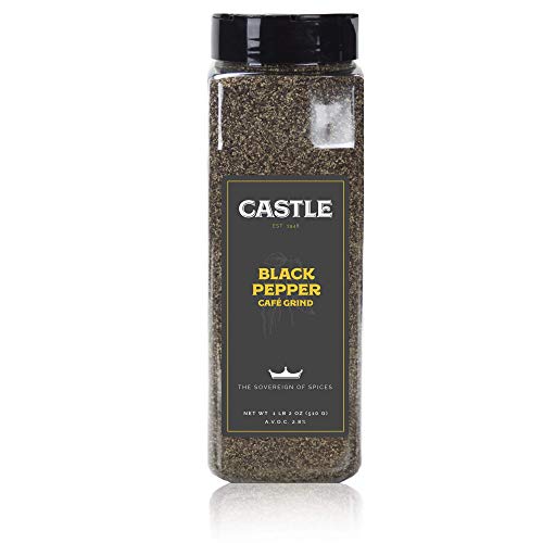 Castle Foods | Black Pepper Cafe Grind 1 lb 2 oz Container Premium Restaurant Quality - Thumbnail 7